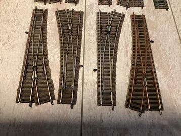 Fleischmann H0 - 6140L/6140R - Modeltreinsporen (9) - 9x
