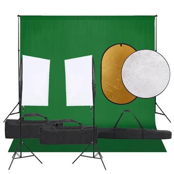 vidaXL Fotostudioset met verlichtingsset, achtergrond en, Verzenden, Nieuw