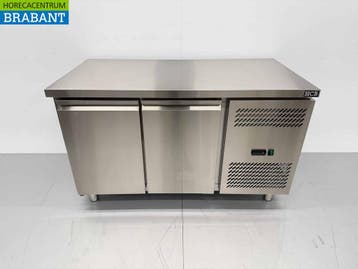 Établi réfrigéré HCB en acier inoxydable, 2 portes, 136 cm,, Verzenden