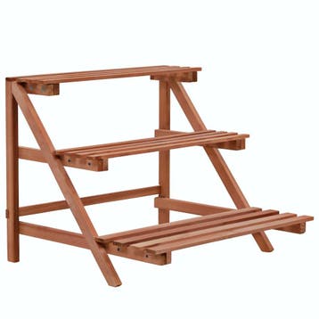 vidaXL Plantenstandaard 3-laags 48x45x40 cm cederhout, Verzenden