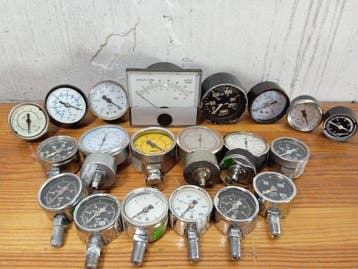 Industriële apparatuur - Vintage industriële drukmeters -