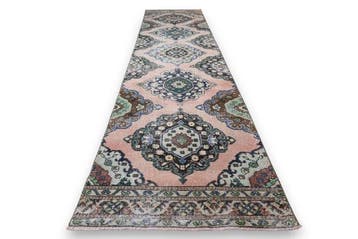 Lang vintage Usak - Loper - 390 cm - 90 cm - met certificaat, Nieuw