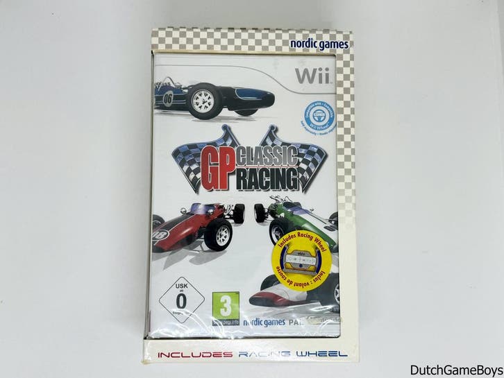 Nintendo Wii - GP Classic Racing + Racing Wheel - EUR - New, Games en Spelcomputers, Games | Nintendo Wii, Gebruikt, Verzenden