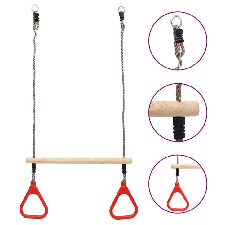 vidaXL Trapezestang met ringen, Kinderen en Baby's, Speelgoed | Babyspeelgoed, Nieuw, Verzenden