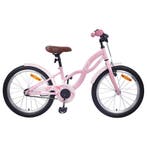 vidaXL Kinderfiets 18 Inch voor 5-7 jaar oud Licht Roze, Verzenden
