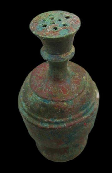 Islamique Récipient ancien en bronze décoré, peut-être un, Antiquités & Art