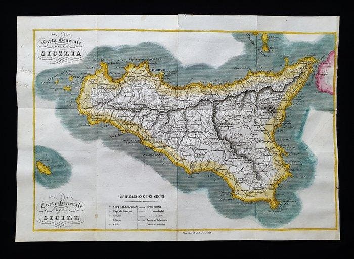 Europa - Italië / Sicilië / Palermo / Messina / Catania;, Boeken, Atlassen en Landkaarten