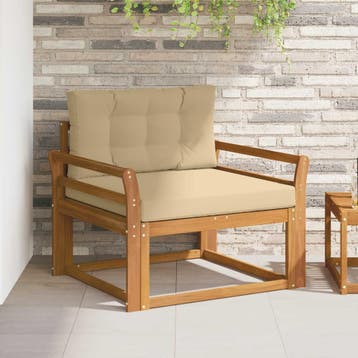 vidaXL Buiten Midden Sofa Naturel, Verzenden