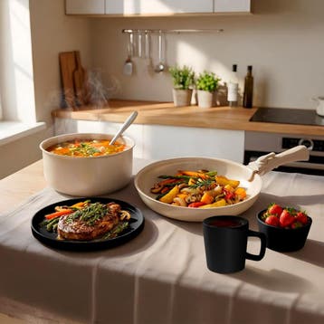 Keukenstartersset voor 6 personen met servies, Nieuw