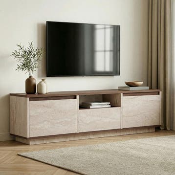 Evila TV-meubel - Houtkleurig/Beige - Nieuw/Ongebruikt -, Verzenden, 150 tot 200 cm, Nieuw, Scandinavisch