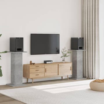 vidaXL Speakerstandaards 2 st 30x30x95 cm bewerkt hout, Verzenden