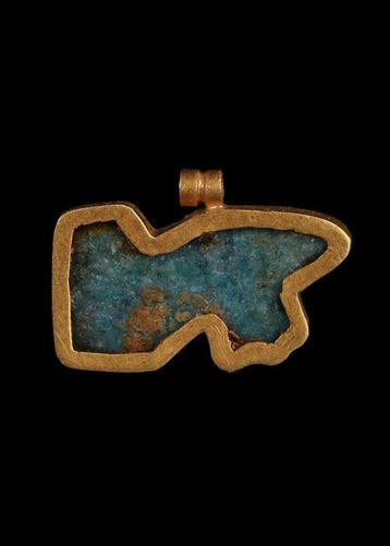 Oude Egypte, derde tussenperiode Faience Wedjat-amulet in