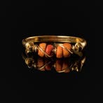 Oud-Romeins, Keizerrijk Earrings, en ring met Romeinse