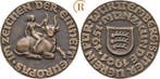 Bronzegußmedaille von E Yelin 1951 Wuerttemberg:, Timbres & Monnaies, Pièces & Médailles, Verzenden