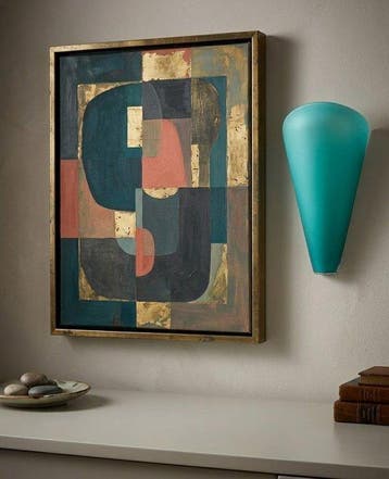 Due p illuminazione - Applique murale - verre soufflé, Fer -