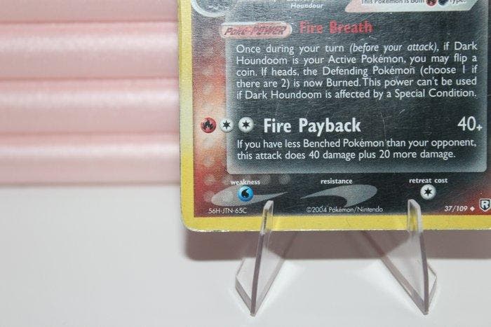 Pokémon - 1 Card - Dark Houndoom 37/109 Foil, Reverse holo -, Hobby en Vrije tijd, Verzamelkaartspellen | Pokémon