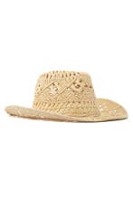 Cowboyhoed Raffia Beige Lichtbruine Gevlochten Stro Cowboy W, Ophalen of Verzenden