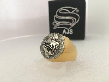 AJS Zeldzaam Handgemaakt Sint-Joris Romeinse Soldaat Griekse