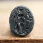 Oud-Romeins Nicolo of groene chalcedoon Zegel - 11.5 mm -