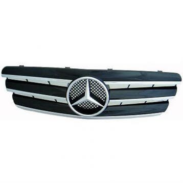 Grille Mercedes C-klasse W203 2000-2007 zwart/chroom, Verzenden, Nieuw, Mercedes-Benz