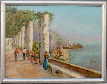 Gianni (XIX-XX) - A pair of Capri street scenes (2x)