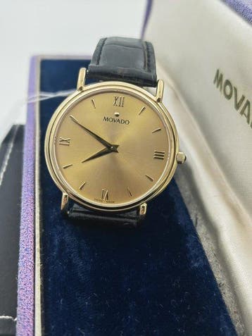 Movado - Dresswatch - Gold sunburst dial - Roman - Zonder, Nieuw