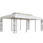 vidaXL Prieel met dubbel dak 6x3 m wit, Verzenden