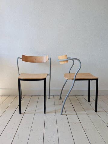 Artelano - Pascal Mourgue - Chaise (2) - Rio - Acier, Hêtre