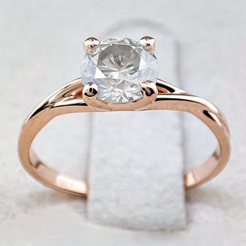 Zonder minimumprijs - Ring - 14 karaat Roségoud, H/SI -, Nieuw