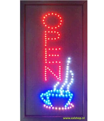 OPEN koffie LED bord lamp verlichting lichtbak reclame #C19, Huis en Inrichting, Verzenden, Nieuw