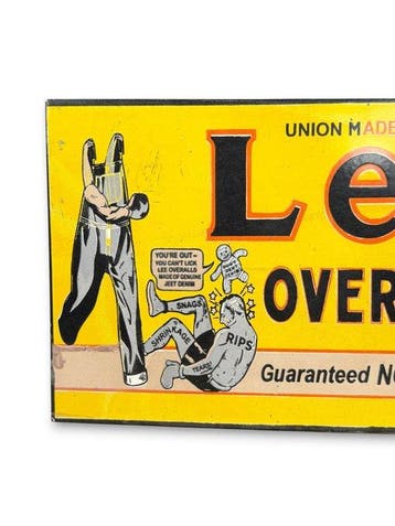Lee Overalls - Plaque émaillée - Émail