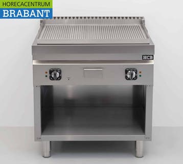 Plaque de cuisson HCB en acier inoxydable, striée, 80 cm, 9, Verzenden