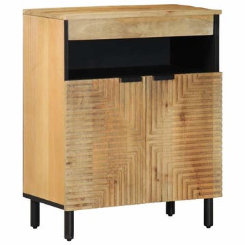 vidaXL Dressoir 60x33x75 cm massief mangohout bruin, Verzenden, Nieuw