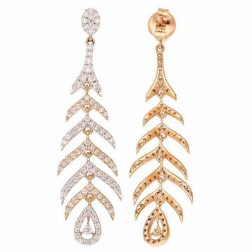 Boucles doreilles - 18 carats Or rose - 1.52ct. tw. Diamant, Handtassen en Accessoires, Nieuw