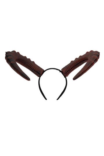 KIMU® Haarband Hoorns Rood Diadeem Demoon Duivel Ram Bok Haa, Ophalen of Verzenden, Nieuw