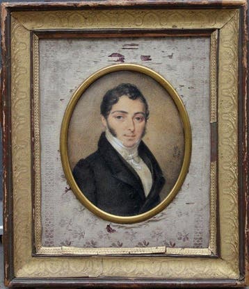Julien Léopold Boilly (1796-1874) - Portrait miniature of a