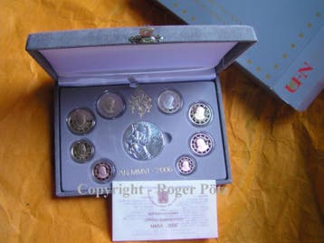 3,88 Euro munten set Vatikan 2006 Pp mit Papst Benedikt i..., Verzenden