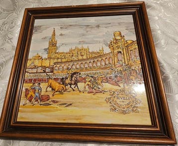 Tegel - 1940-1950 - Spaans tegeltableau, Antiek en Kunst