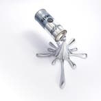 2FAST - Chrome Silver Graffiti Soup Splash Can Sculpture