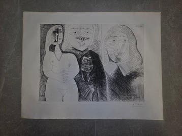 Pablo Picasso (1881-1973) - Célestine et fille, avec deux, Antiquités & Art
