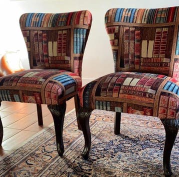Gobelin bekledingstof Libreria Antica exclusieve Art Decó -