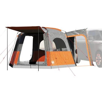 vidaXL Autotent 4-persoons waterdicht grijs en oranje, Verzenden, Nieuw