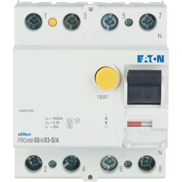 Eaton FRCMM 80A 4P Digitale RCCB Aardlekschakelaar - 170450, Doe-het-zelf en Bouw, Verzenden, Nieuw