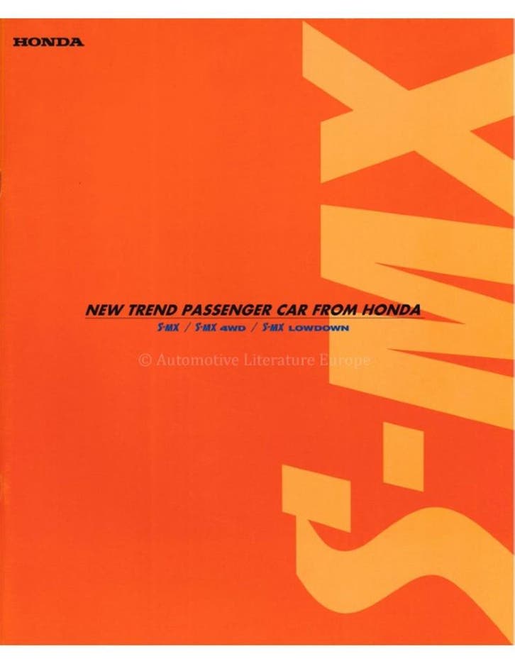 1996 HONDA S-MX BROCHURE JAPANS, Boeken, Auto's | Folders en Tijdschriften
