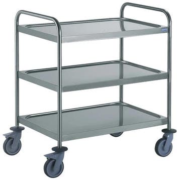 Serveerwagen | RVS | 3 Niveaus (900x500) | Wielen (Geremd), Verzenden, Nieuw in verpakking