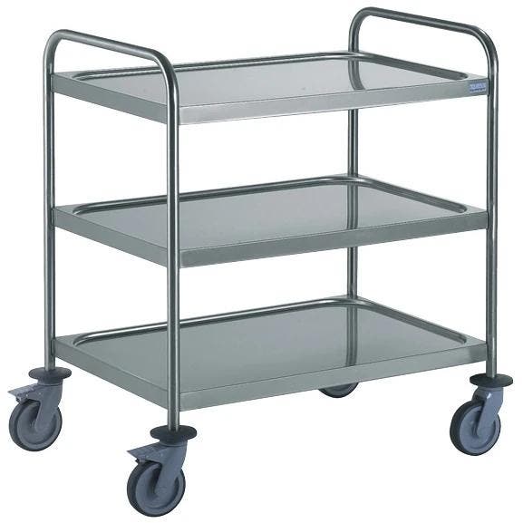 Serveerwagen | RVS | 3 Niveaus (900x500) | Wielen (Geremd), Zakelijke goederen, Horeca | Keukenapparatuur, Nieuw in verpakking