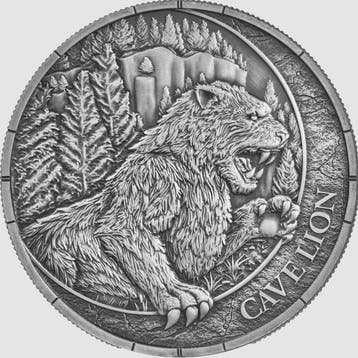 Liberia. 20 Dollars 2026 Megafauna: Cave Lion – 1 oz Silver