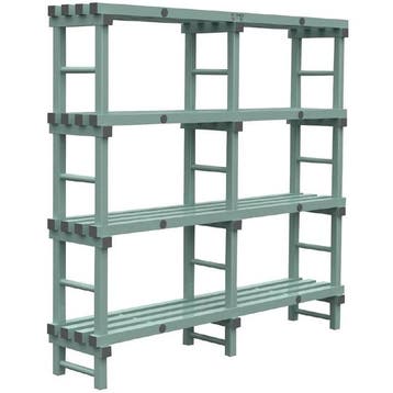 Stelling | Kunststof | 4 Schappen | Zware Belasting |, Verzenden