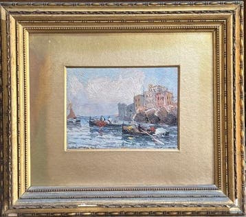 Francesco di Marino (1892-1954) - Marina con Pescatori