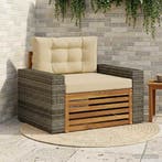vidaXL Buiten Midden Sofa Massief Acacia Hout Naturel, Verzenden, Nieuw